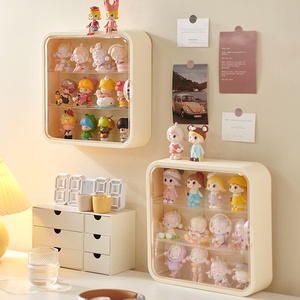 Étagère <span class=keywords><strong>de</strong></span> rangement murale transparente en plastique écologique, étanche, à trois niveaux, pour jouets et accessoires - Product Image 2