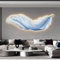 Applique murale moderne à plumes à LED Appliques murales d'intérieur Luminaire Salon Couloir Chambre Décoration Appliques murales