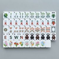 Jeu de Mahjong Américain Avancé 160 Tuiles, Design Texturé, Acrylique Gravé, Écologique, Durable, Portable, Professionnel