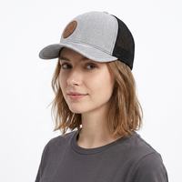 Gorra deportiva personalizada de 6 paneles con visera curva, bordado a mano de leopardo, puntos, rombos, frutas, Oxford y tela de rizo común.