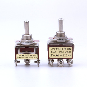 E-SG Toggle Switch 29mm 3-Pin 3-Position Self-Resetting On-Off-On 15A 250VAC - Product Image 3
