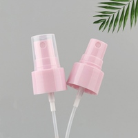 Buse de pulvérisateur à pompe en plastique rose brillant 24/410 PP pour parfum maquillage presse à eau-Type demi-couvercle buse de pulvérisation pratique