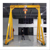Grue portique motorisée contrôlée par PLC, boîte de vitesses moteur, marque MHICRANE, 2,5 tonnes/3 tonnes/6 tonnes, cabine jaune, commande 20-40M/MIN 1
