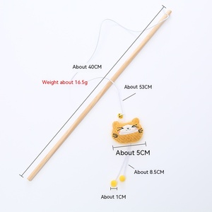 ของเล่นสำหรับสัตว์เลี้ยง รูปทรงการ์ตูน ไม้เสียบตุ๊กตาขนนุ่มน่ารัก พร้อมกระดิ่ง ของเล่นสัตว์เลี้ยงแบบมีปฏิสัมพันธ์ ช่วยกระตุ้นการเคลื่อนไหว - Product Image 4