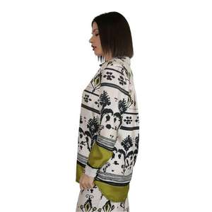 Chemise pour femme Zahjr, beige, manches longues, imprimé floral, tenue décontractée - Product Image 3