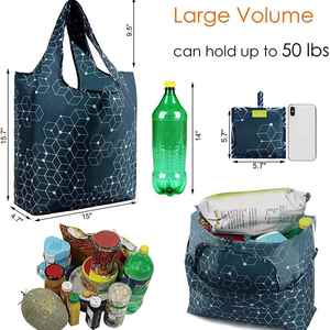 Bolsa de Mano Plegable de Moda, Material RPET con Impresión Vibrante, Bolsa de Compras y Almacenamiento Personalizada con Asas - Product Image 5