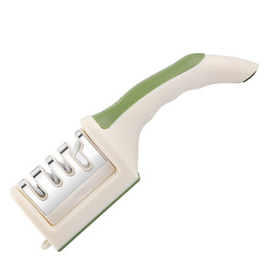 New Stainless Steel Kitchen Quick Manual Sharpener Green and White Household Artifact <b>Tool</b> - Product Image 5