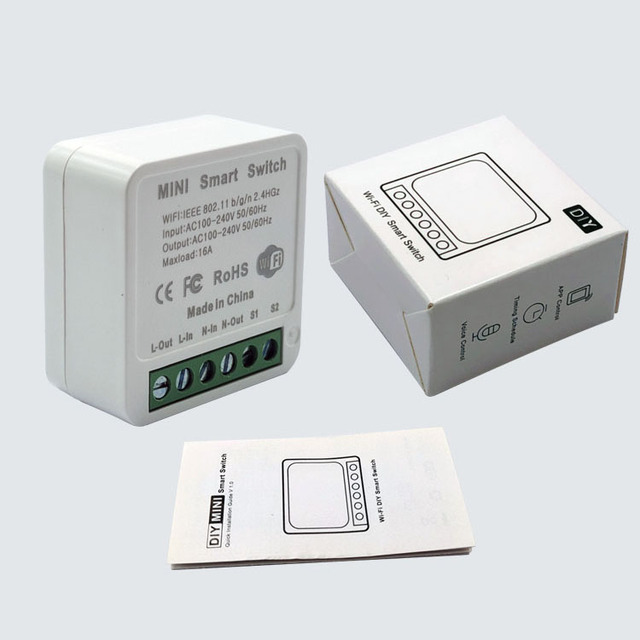 Mini WiFi Smart Switch 16A DIY Light Switches Wireless Control Smart Home With Tuya Smart Life Alexa Google Home