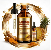 Complément Énergétique Végétarien : Glucosamine, Chondroïtine, MSM, Curcuma, Quercétine, Enzyme d'Ananas – Gouttes Liquides Orales 2