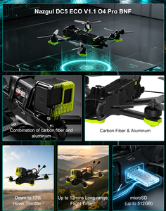 โดรน Nazgul DC5 ECO V1.1 โครงคาร์บอนไฟเบอร์ สำหรับฟรีสไตล์ FPV พร้อมระบบ GPS M10 ความละเอียด 1080p/100fps มุมมองภาพ 155 องศา ชุดควบคุม F7 FC ตัวควบคุมความเร็ว E55 ESC มอเตอร์ 2207 - Product Image 1