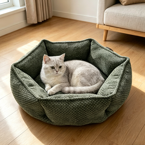 Lit pour animaux de compagnie en polyester hexagonal, fabricant en gros, lit pour chat et <span class=keywords><strong>chien</strong></span> hexagonal doux, respirant, antidérapant, pour une utilisation en intérieur toute l'année - Product Image 1