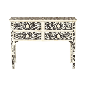 Mesa de consola con incrustaciones de hueso ecológica hecha a mano para comedor, estilo de diseño tradicional acento para hoteles, villas, dormitorios y apartamentos - Product Image 1