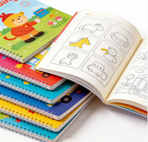 Livres de coloriage personnalisés en gros pour enfants, livres d'apprentissage pour enfants à reliure spirale avec un <span class=keywords><strong>design</strong></span> unique pour les enfants - Product Image 1