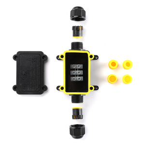 Boîtier de jonction étanche bidirectionnel M686 IP68 en nylon noir pour connecteur de câble extérieur - Product Image 2