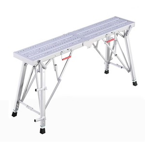 Scala da Lavoro Pieghevole in Ferro Regolabile per Edilizia, Rinforzata per Raschiatura e Stuccatura - Product Image 1