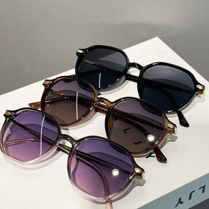 2026 New High-End Style Sunglasses <b>Large</b> <b>Frame</b> Unisex Retro Round <b>Frame</b> Outdoor Street Photography Sun Protection Sunglasses - Product Image 1
