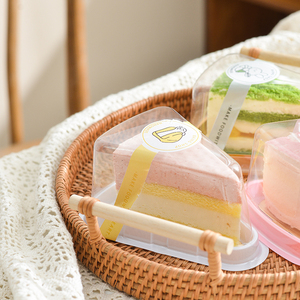 Emballage de boîte à gâteaux en tranches multicolores Couvercles transparents Triangle Plastique pour tarte à dessert Récipients jetables PET à emporter en vrac - Product Image 2