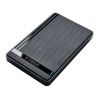 Pasokan Langsung Dari Pabrik USB 2.0 HDD/SSD External Enclosure 2.5 Inch SATA Portable Bahan ABS Hitam Merek OEM