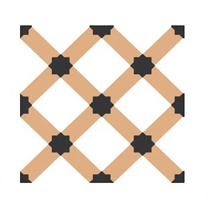 Carreaux muraux en ciment mat rustique moderne avec motif imitation brique antidérapant pour intérieur 200x200x16mm - Product Image 1