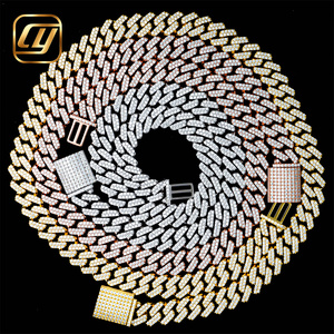 GRA Certificated Cuban Link <b>Chain</b> Hip Hop 12MM <b>Iced</b> <b>Out</b> VVS Moissanite Diamond 925 Sterling Silver Fine Jewelry Necklace - Product Image 1