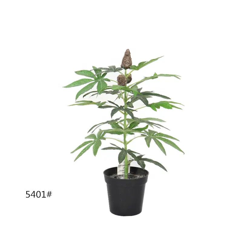 40cm 5401 Mini feuilles d'érable japonais artificielles arbre faux plant de cannabis