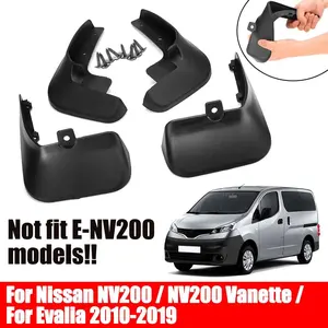 Juego de 4 Guardabarros Delanteros y Traseros de Plástico Suave y Flexible, Protectores Contra Salpicaduras para Nissan NV200 Vanette Evalia 2010-2019 2018 - Product Image 1