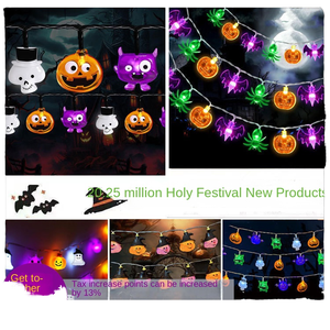 ไฟ LED ฮาโลวีนแบบใหม่ไฟตกแต่งฟักทองหัวกะโหลกสยองขวัญพร้อมกล่องแบตเตอรี่สำหรับบรรยากาศงานรื่นเริง - Product Image 2