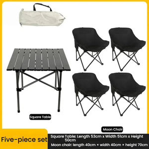 Toptan Ultra hafif taşınabilir kamp masası ve sandalye katlanır tasarım dış mekan mobilyası piknik masa ve sandalye seti - Product Image 3