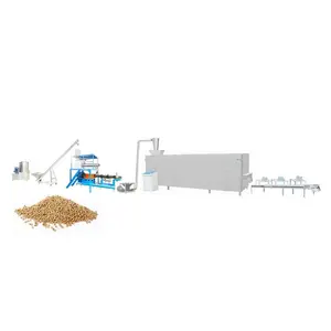 Expanded Floating Tilapia Fish Feed Pellets Production Plant Machinery and Equipment Crusher Mixer Extruder Dryer