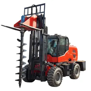 Spiral drill rig pile driver multifungsi luar ruangan pemuatan dan pembongkaran semua medan forklift 3.5 ton off-road forklift