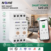 Interrupteur intelligent WiFi 63A 1P avec compteur d'énergie Tuya, disjoncteur WiFi 63A 1P sur rail DIN avec application Smart Life