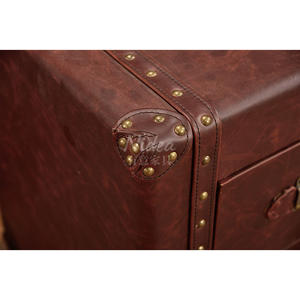 Baule in Pelle Vintage - Mobile Artigianale Multifunzione per Sigari, Lounge, Pub, Club, <span class=keywords><strong>Studio</strong></span> - Product Image 4