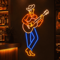 Letrero LED de Neón con Contorno Facial para Barbería, Estudio de Tatuajes, Salón, Boutique, Cafetería y Decoración de Pared
