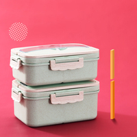 Boîte à lunch thermique étanche personnalisée 2025 à 3 compartiments en plastique écologique sans Bpa pour écoliers Bento pour enfants