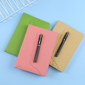 Cuaderno Jin Hong A5 de PU, 21.3cmx14.8cm, con Portaplumas, Agenda de Oficina, 200-300 Páginas, Cubierta Colorida - Product Image 1