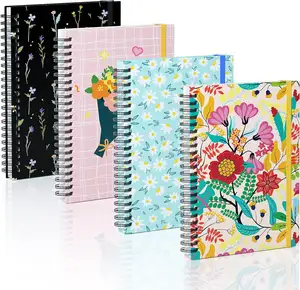A5 Spiral Sticky Notebook -21 x 14.5cm - Each Includes 9 Pads of Decorated Sticky Memo Notes Plus A Handy Ruled Lined