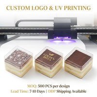 Boîte à dessert en plastique PS jetable avec logo personnalisé, transparente comme du cristal, pour tiramisu, mousse, gâteau, avec couvercle, vente en gros WELCOTECH