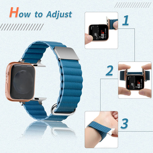 <span class=keywords><strong>Correa</strong></span> <span class=keywords><strong>de</strong></span> Reloj Lionorm <span class=keywords><strong>de</strong></span> Cuero Genuino <span class=keywords><strong>de</strong></span> 42/44/45/49 mm con Hebilla <span class=keywords><strong>de</strong></span> Metal Magnética para <span class=keywords><strong>Apple</strong></span> <span class=keywords><strong>Watch</strong></span> - Product Image 4
