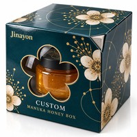 Boîte cadeau personnalisée avec logo MANUKA HONEY, boîte rigide avec fermeture magnétique, fenêtre en PVC découpée, impression brillante, boîte OEM