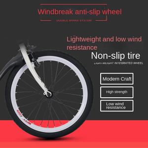 Bicicleta plegable de acero de alto carbono de 20 pulgadas al por mayor bicicletas personalizadas de velocidad variable de moda con logotipo OEM y freno en V - Product Image 3