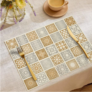 2026 Bestseller Nahost Ramadan Bedrucktes Jute- und Leinen-<span class=keywords><strong>Tischset</strong></span> Festliches Westliches <span class=keywords><strong>Tischset</strong></span> 30*45cm - Product Image 3