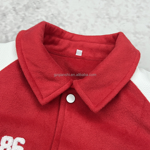 Veste surdimensionnée brodée, veste de baseball en cuir avec logo personnalisé, veste streetwear varsity pour hommes - Product Image 3