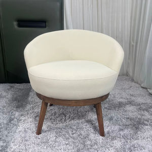 Silla de Comedor de Madera con Cojines Tapizados, Silla de Comedor para Villa con Patas de Madera - Product Image 2