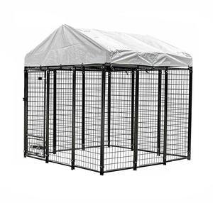 Grande cage pour chien, boîte de refuge pour animaux d'extérieur avec auvent supérieur et housse de pluie, boîte de rangement pour animaux de compagnie - Product Image 1