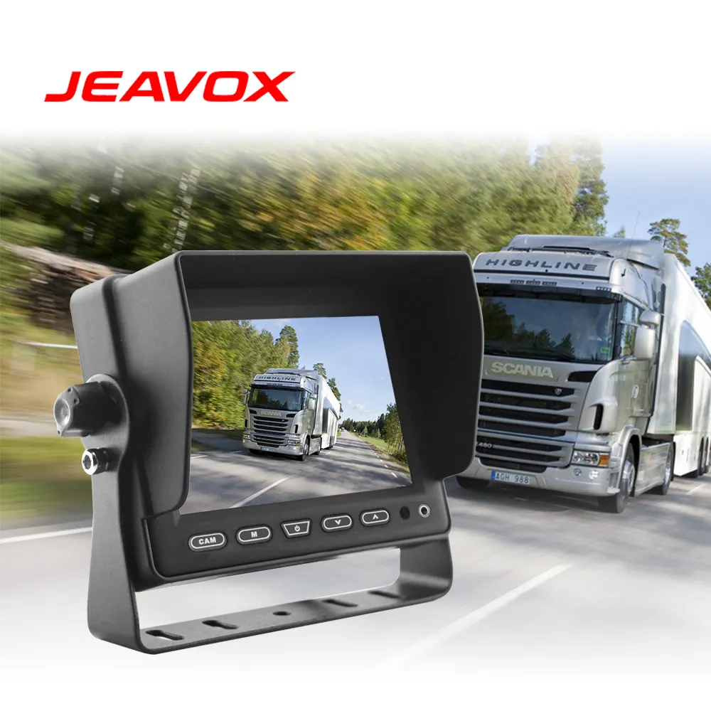 5 Inch 16:9 Color Screen Car Rear View Monitor 700TVL CVBS RV Blind Spot Monitor Max Matching 3 Cameras