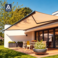 Auvent rétractable motorisé avec télécommande - Auvent pliable imperméable pour jardin extérieur, balcon et usage commercial