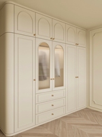 Armoires à portes battantes en MDF de style européen et américain, écologiques, grande capacité, design antique, pour chambres et villas, ameublement de maison