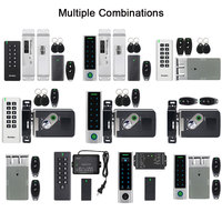 Kit de verrouillage de jante à code roulant 433MHz extérieur avec émetteur à distance de lecture de 30M, serrure de porte sans fil à empreinte digitale