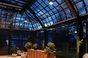 Victoria phong cách lâu đài thiết kế nhà kính nhà kính kim loại khung vườn nhà màu xanh lá cây - Product Image 5