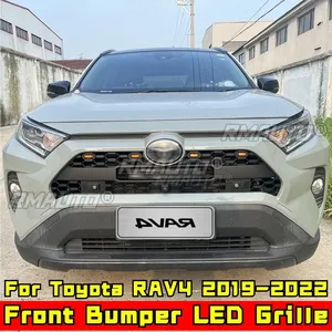 Parrilla Delantera para Toyota RAV4 2019-2022, Parrilla de Carreras para Parachoques Delantero, Kit de Carrocería, Parrilla Delantera de Plástico ABS, Pieza Exterior - Product Image 2